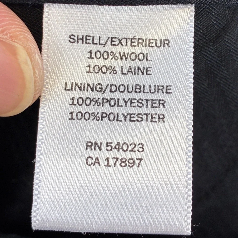 Banana Republic Flat Front Dress Pants Mens 32x30 Black Slacks Work Formal Suit